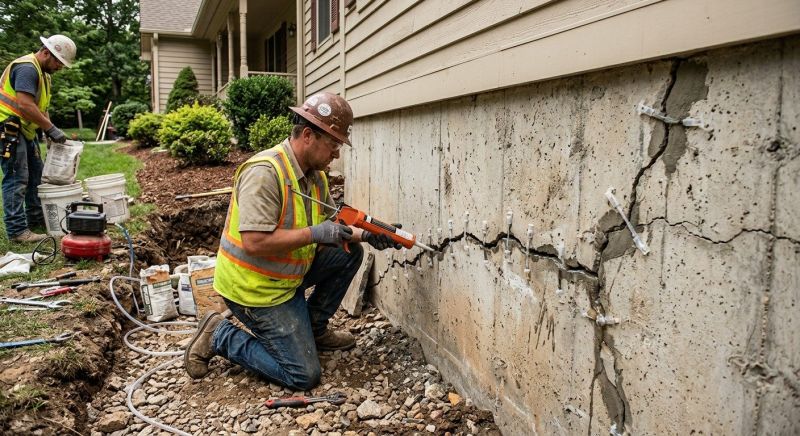 Cracked Foundation Repair in Apex, NC