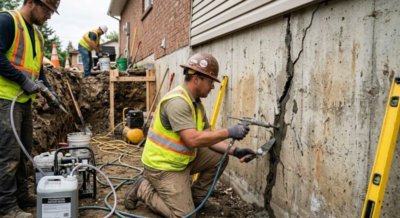Cracked Foundation Repair in Johnston County, NC