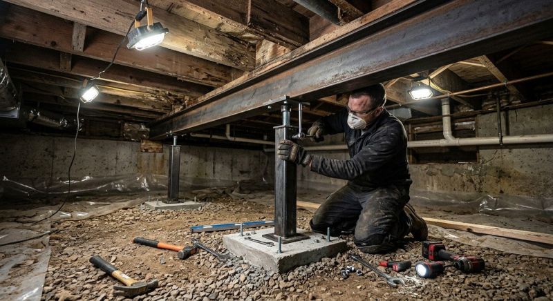 Crawlspace Structural Repair in Johnston County, NC