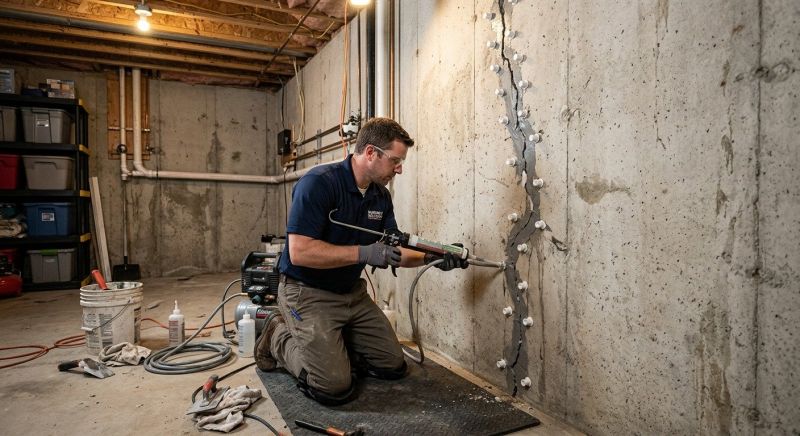 Foundation Crack Sealing in Johnston County, NC