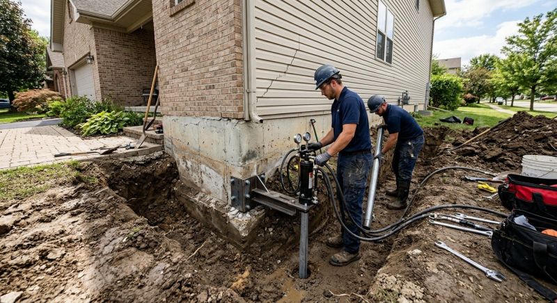 Foundation Settlement Repair in Johnston County, NC