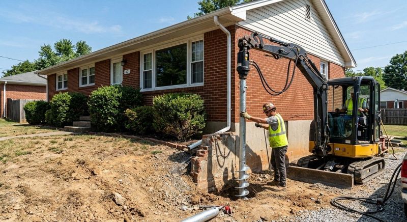 Helical Pile Installation in Johnston County, NC