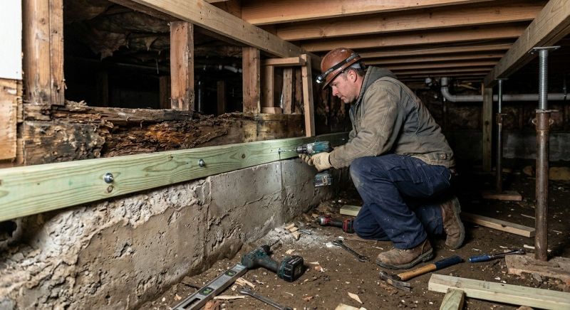 Sinking Foundation Repair in Apex, NC