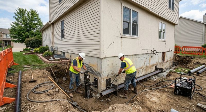 Sinking Foundation Repair in Cary, NC