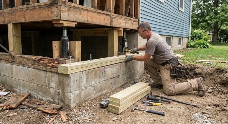 Sinking Foundation Repair in Clayton, NC