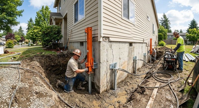 Sinking Foundation Repair in Holly Springs, NC