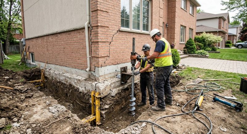 Sinking Foundation Repair in Johnston County, NC