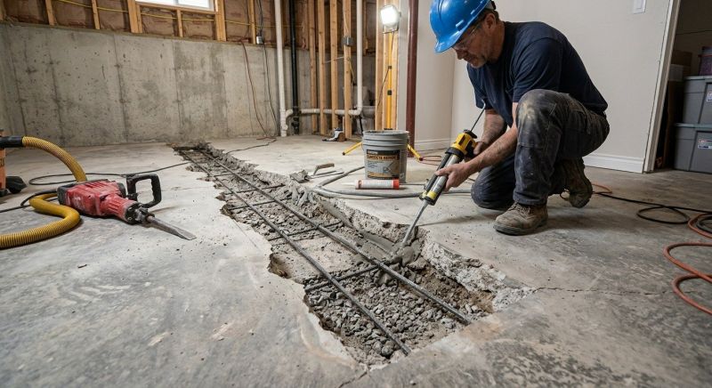 Slab Foundation Repair in Johnston County, NC
